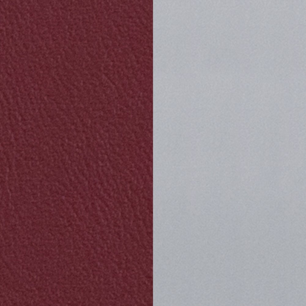 Silver Slat Back Metal Restaurant Barstool – Burgundy Vinyl Seat