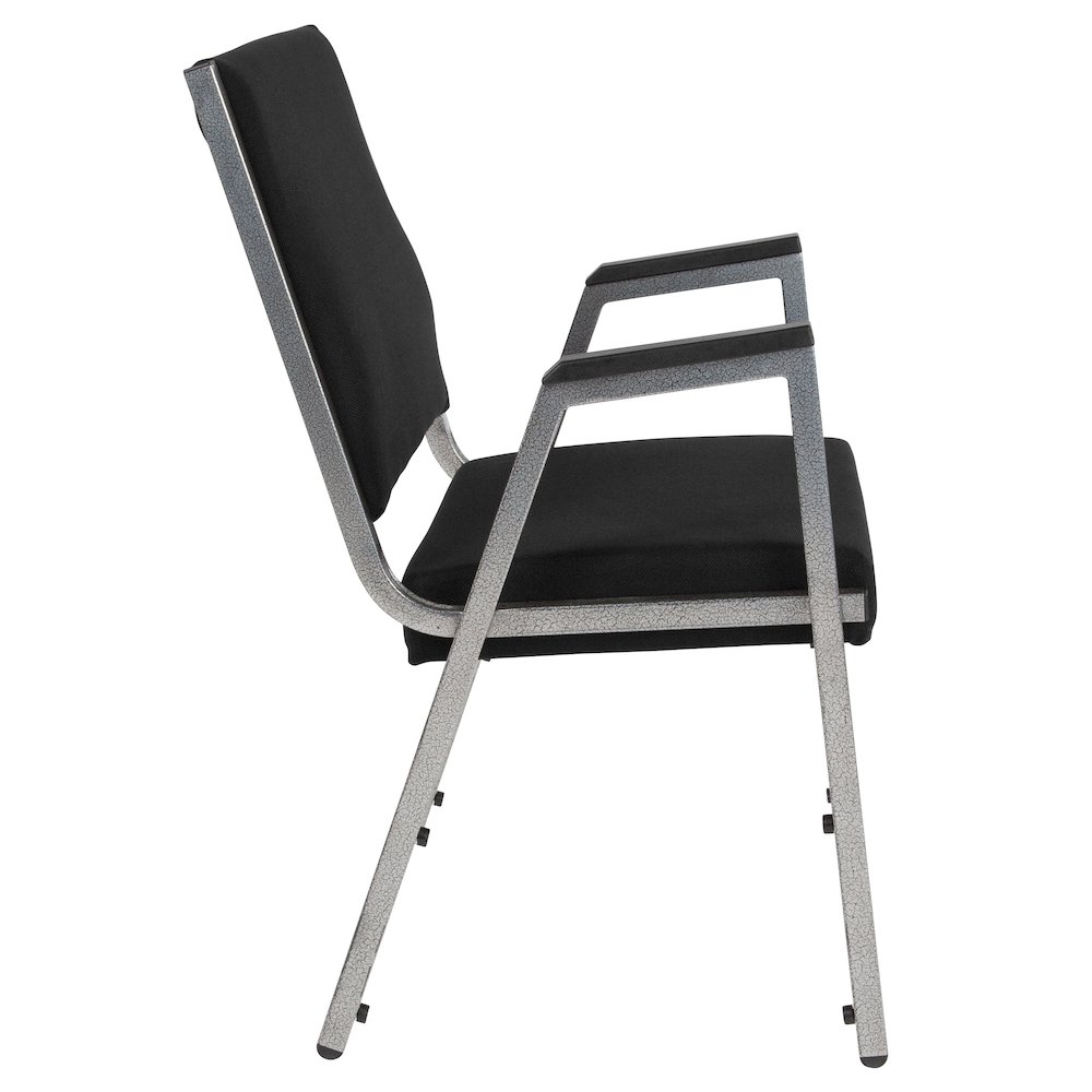 1000 lb. Rated Black Antimicrobial Fabric Bariatric Medical Reception Arm Chair
