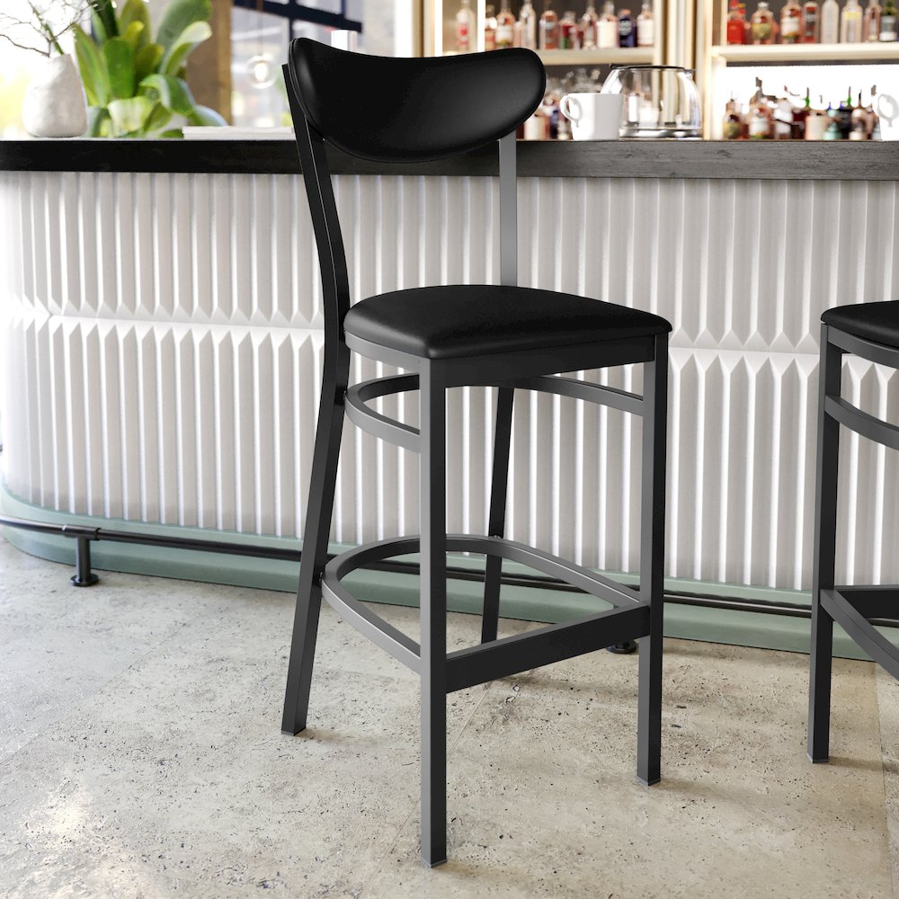 Black Vinyl Boomerang Back