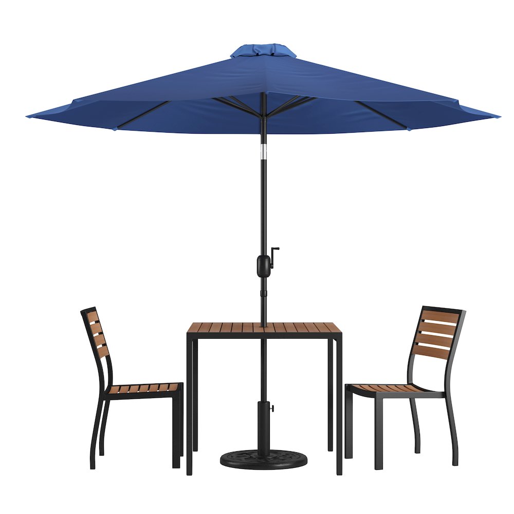 5 Piece Patio Set-2 Stacking Chairs