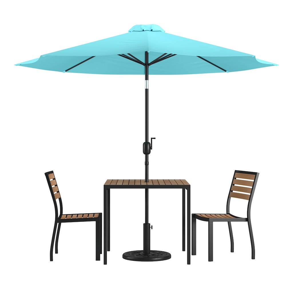 5 Piece Patio Set-2 Stacking Chairs