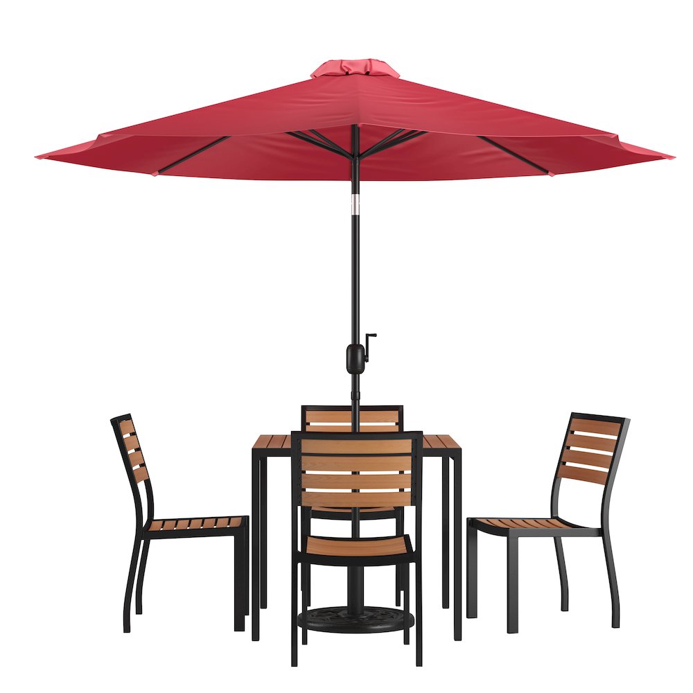 7 Piece Patio Set – 4 Stacking Chairs