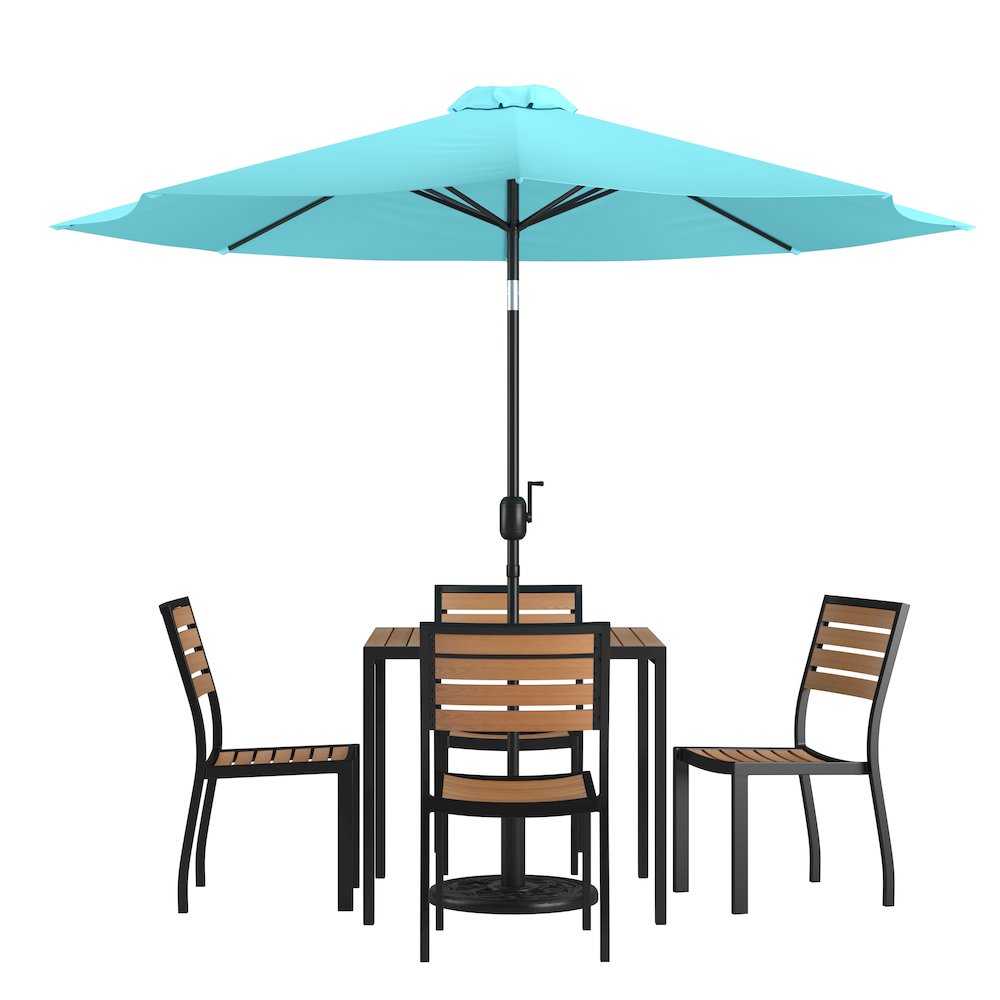 7 Piece Patio Set-4 Stacking Chairs