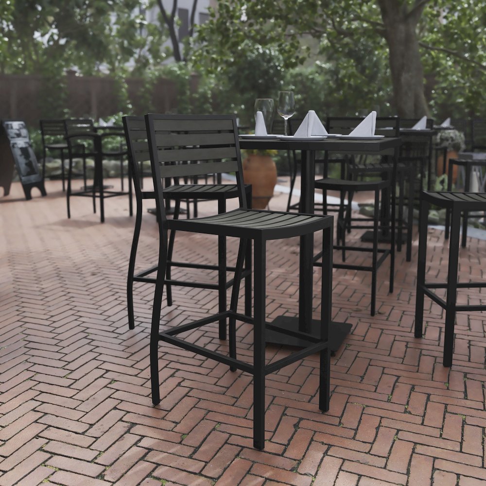 Contemporary All-Weather Patio Bar Stool