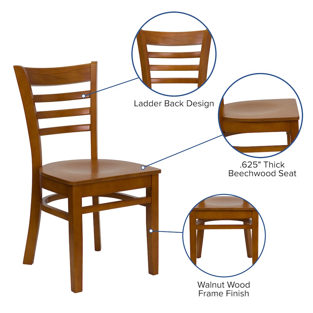 Ladder Back Cherry Wood Restaurant Chair