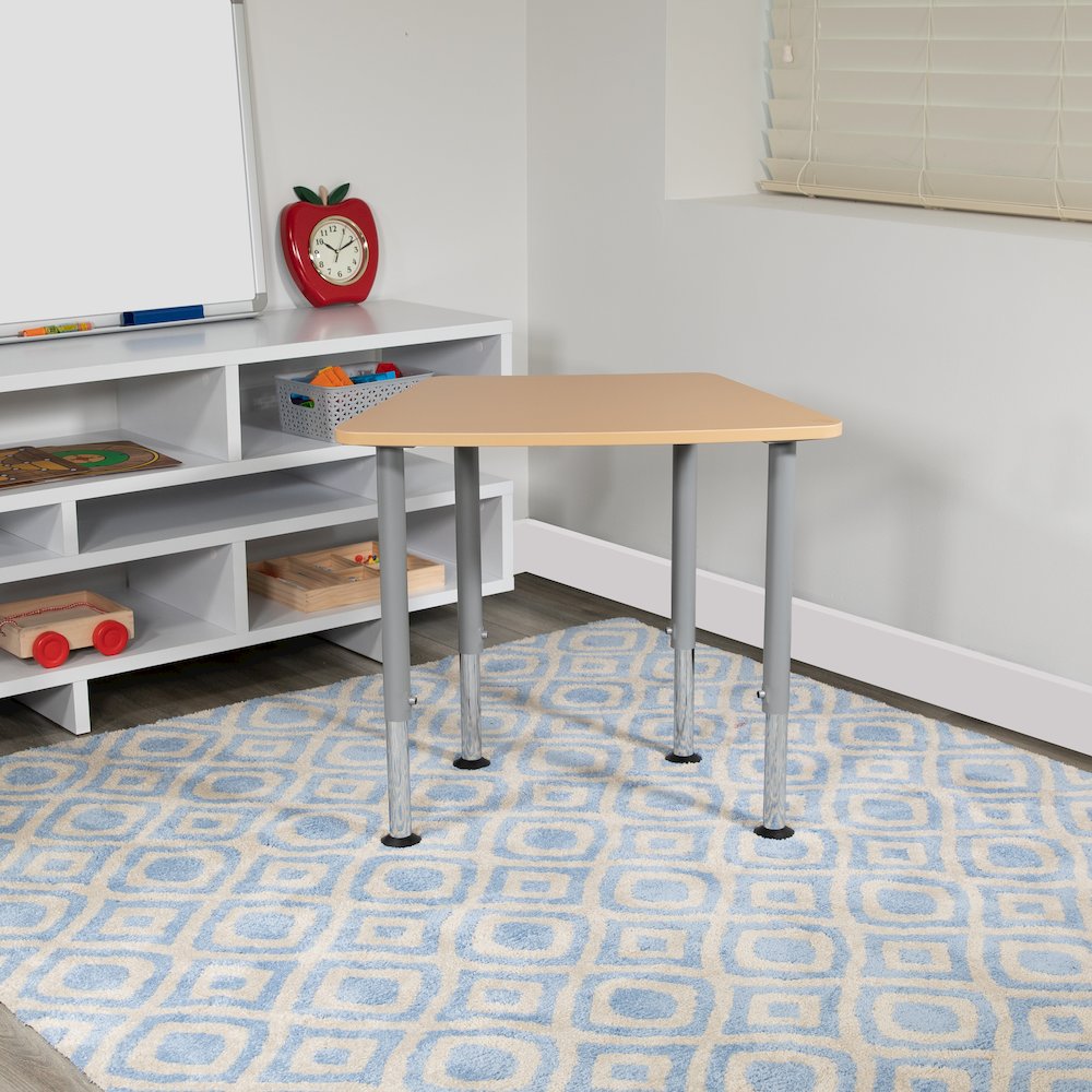 Hex Natural Collaborative Student Desk (from 22.3″ to 34″) – Home and Classroom