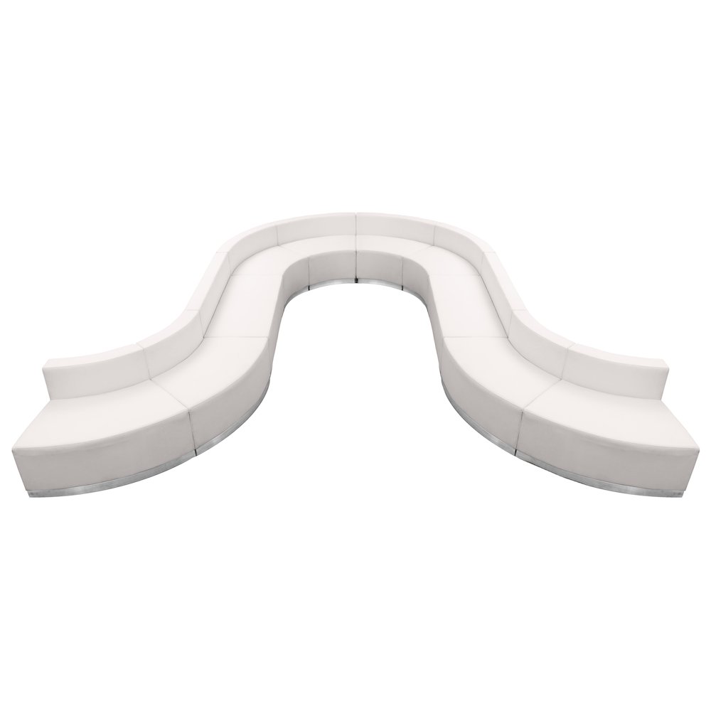 Alon Melrose White LeatherSoft Reception Configuration