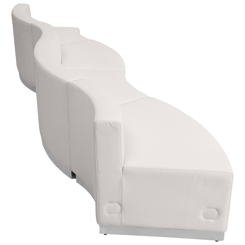 Alon Melrose White LeatherSoft Reception Configuration