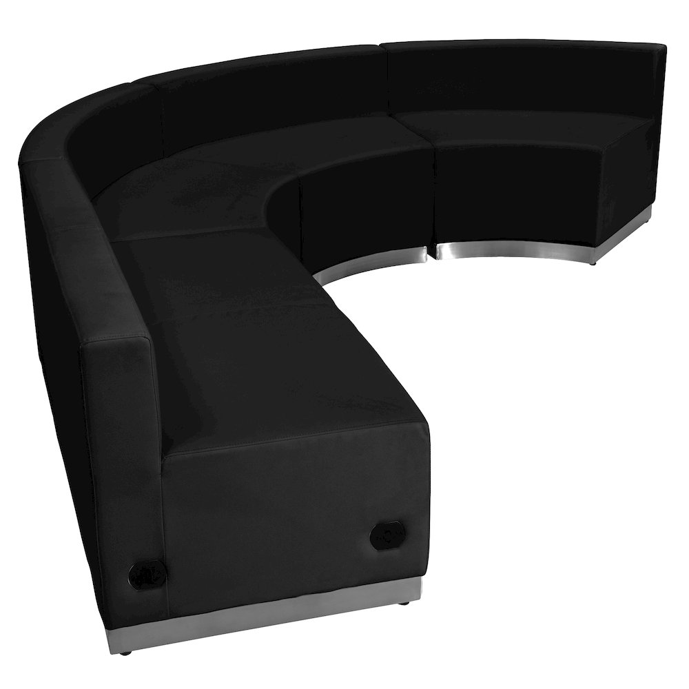 Alon Black LeatherSoft Reception Configuration