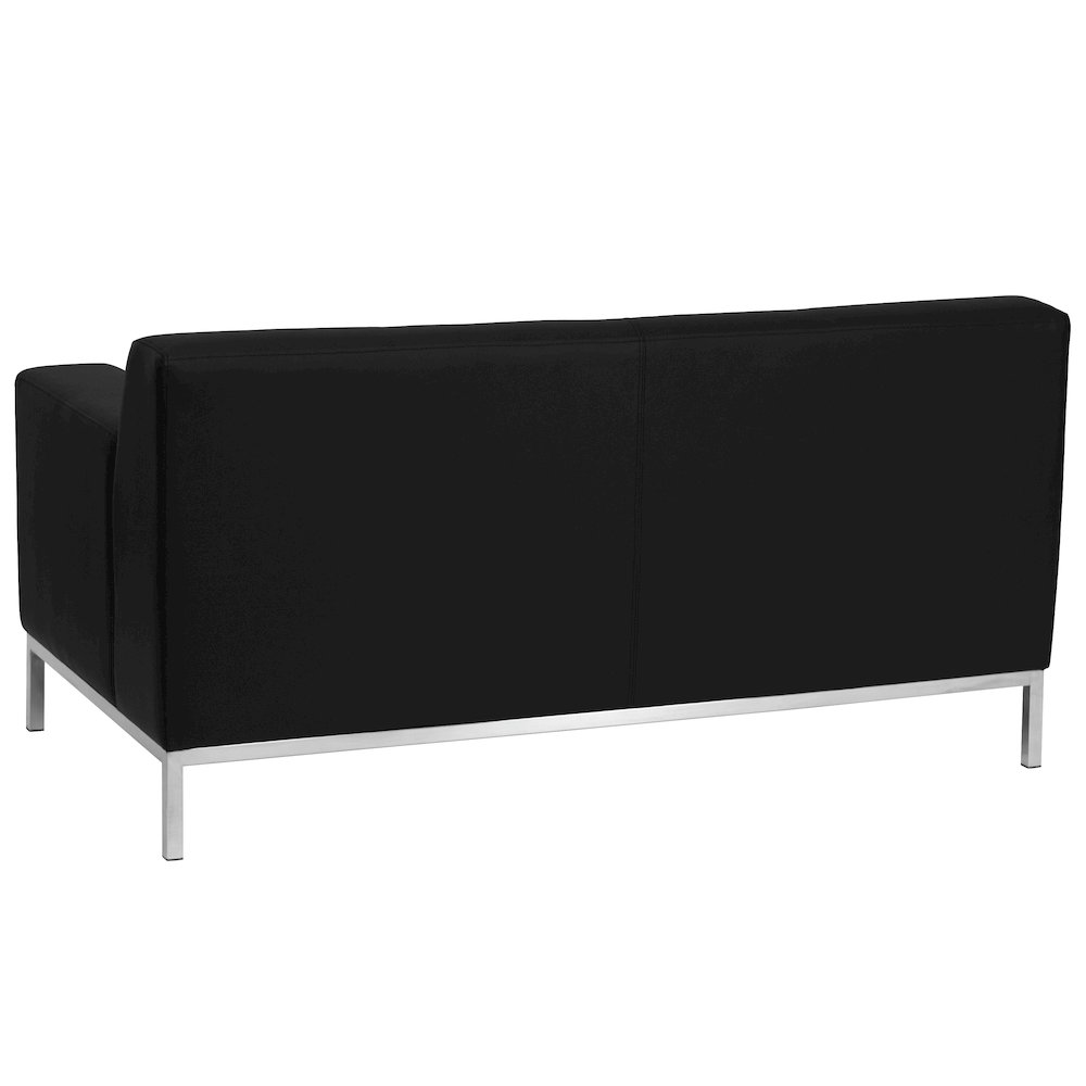 Definity Contemporary Black LeatherSoft Loveseat