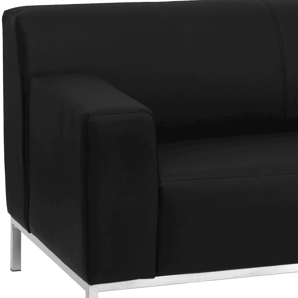 Definity Contemporary Black LeatherSoft Loveseat