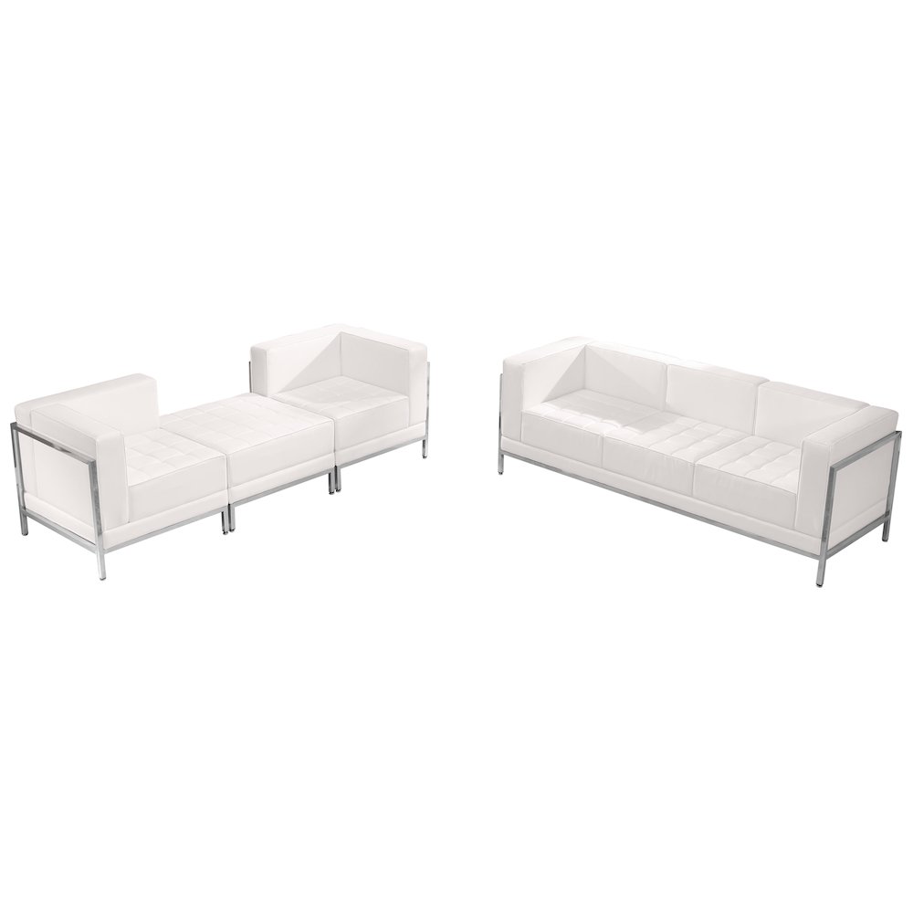 Imagination Melrose White LeatherSoft Sofa & Lounge Chair Set