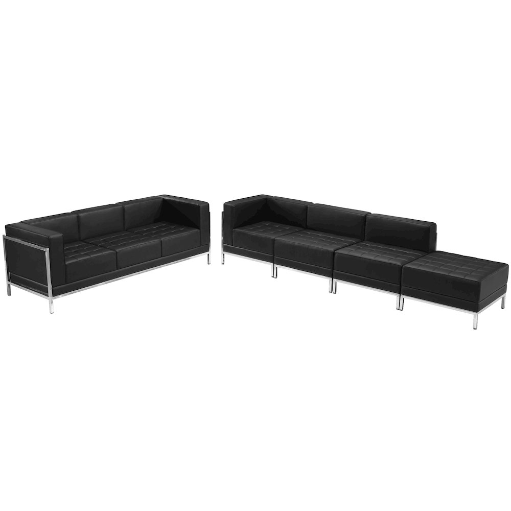 Imagination Black LeatherSoft Sofa & Lounge Chair Set
