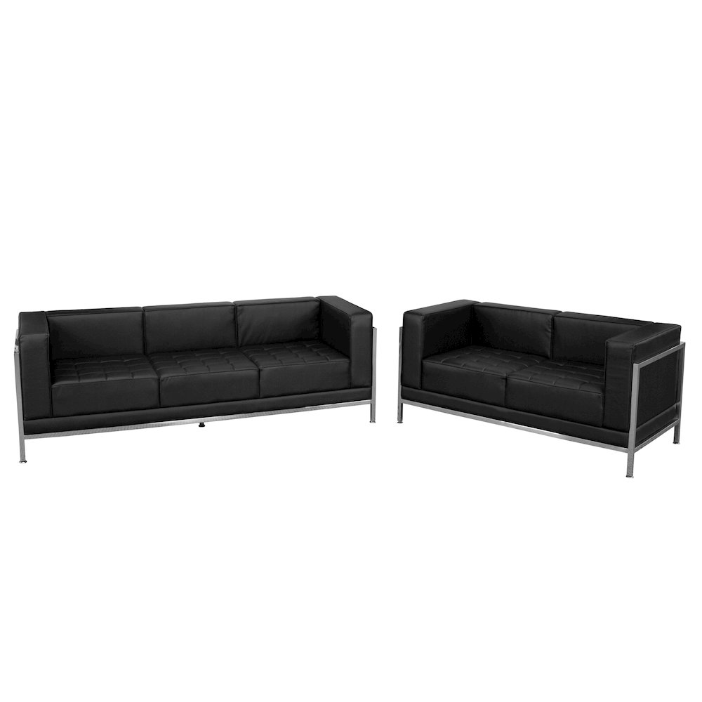 Imagination Black LeatherSoft Sofa & Loveseat Set