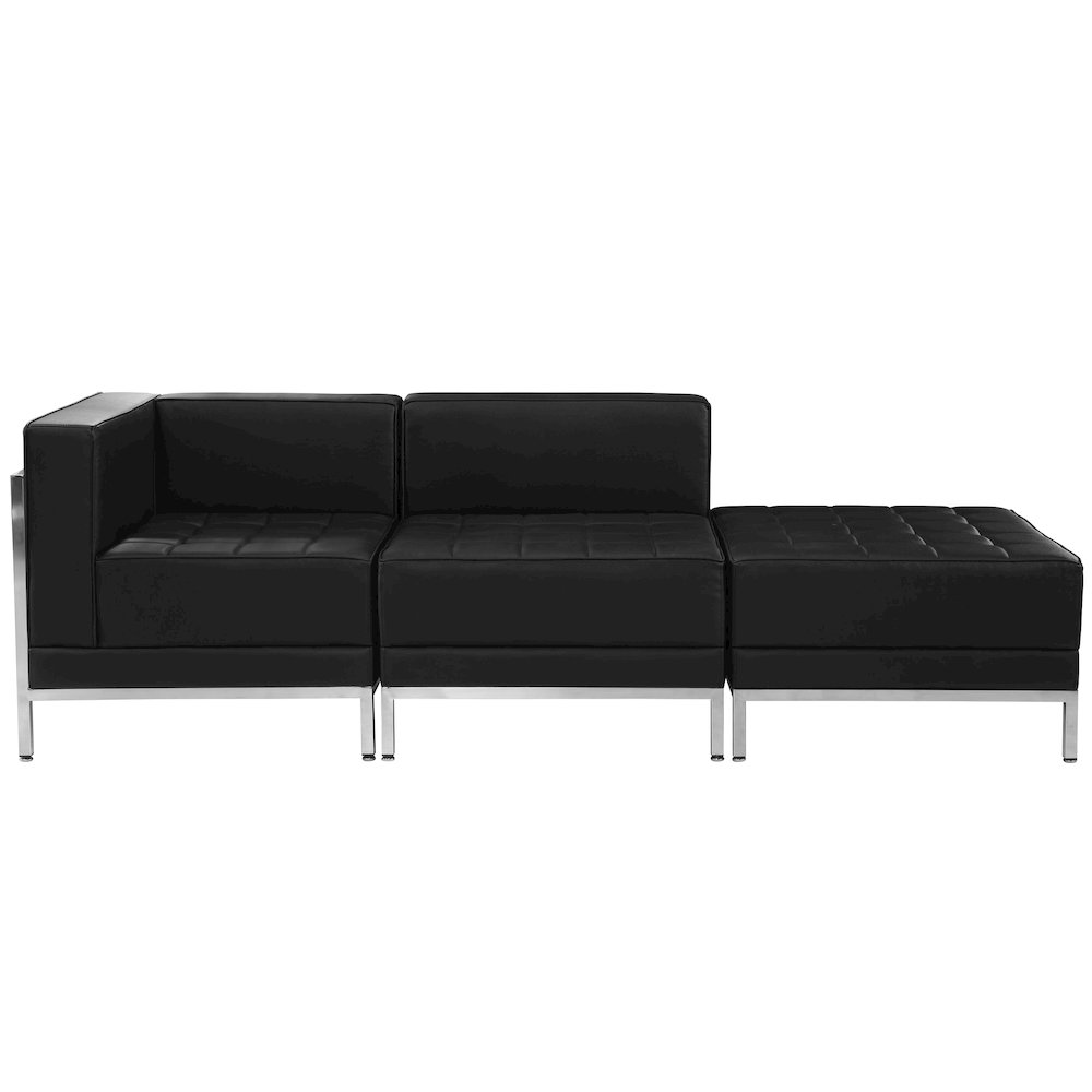 Imagination Black LeatherSoft 3 Piece Chair & Ottoman Set