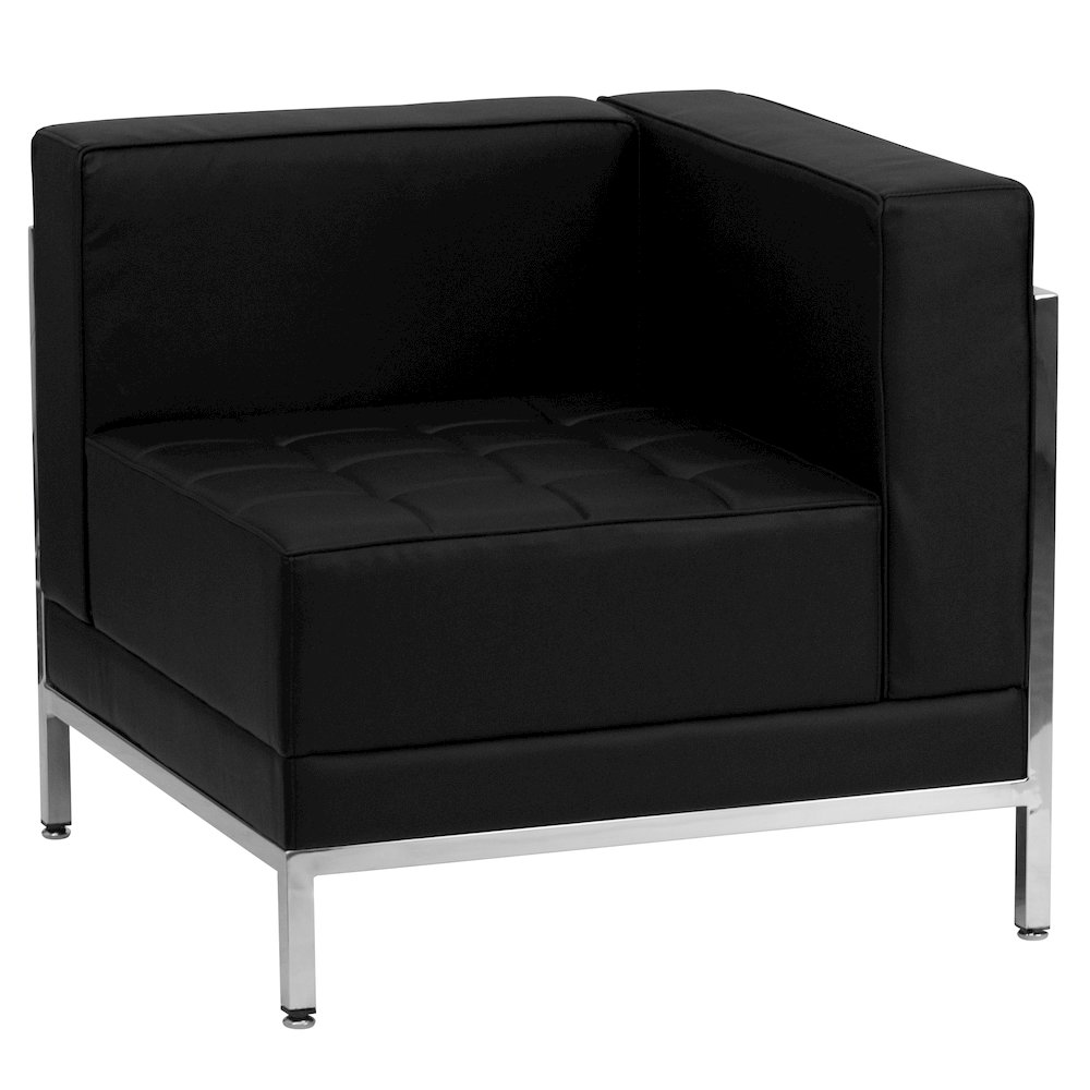 Imagination Black LeatherSoft U-Shape Sectional Configuration