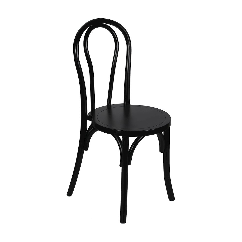 Betsy Commercial Grade Black Thonet Style Solid Wood Stackable Dining Chair