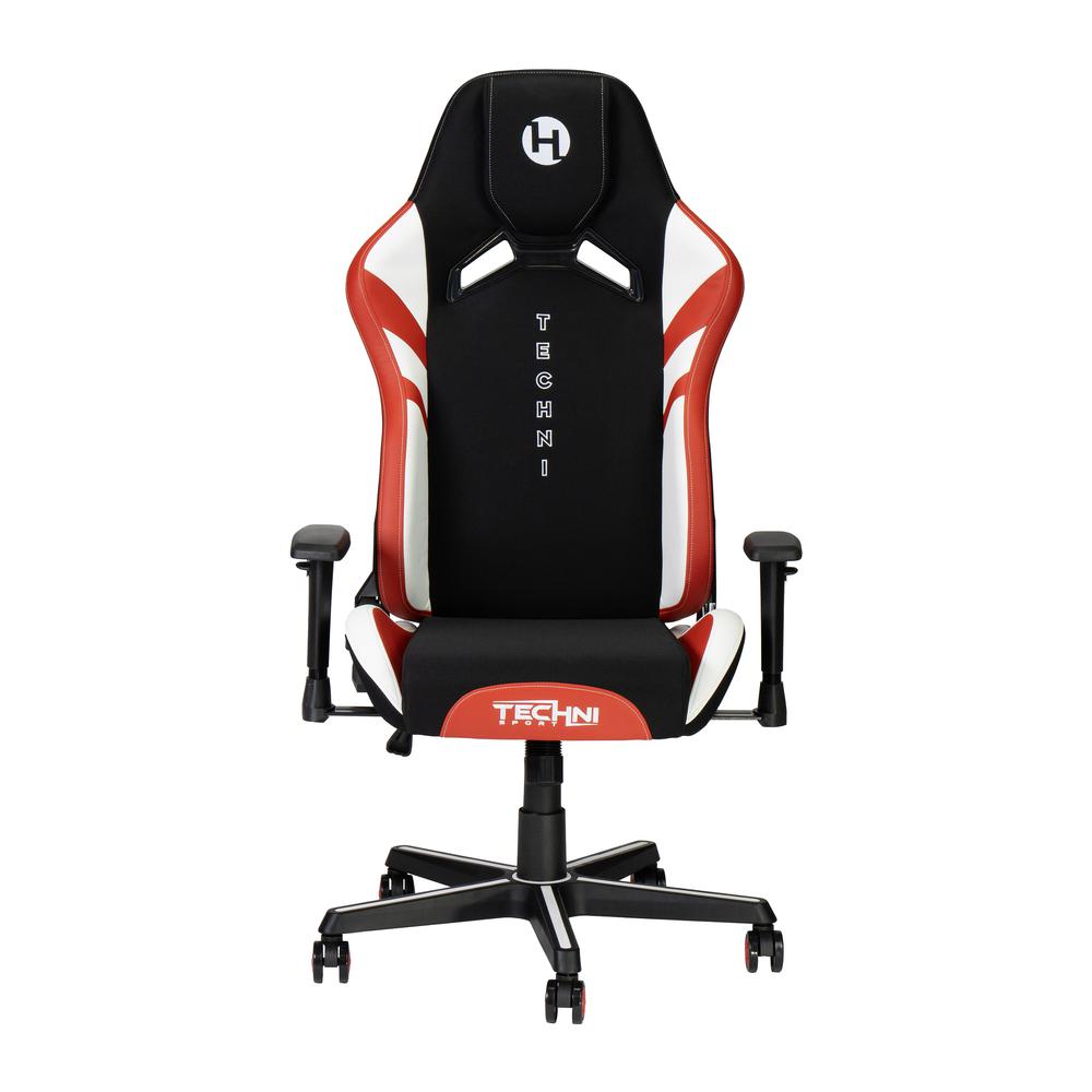 Techni Sport Echo Gaming Chair – Black with Red & White