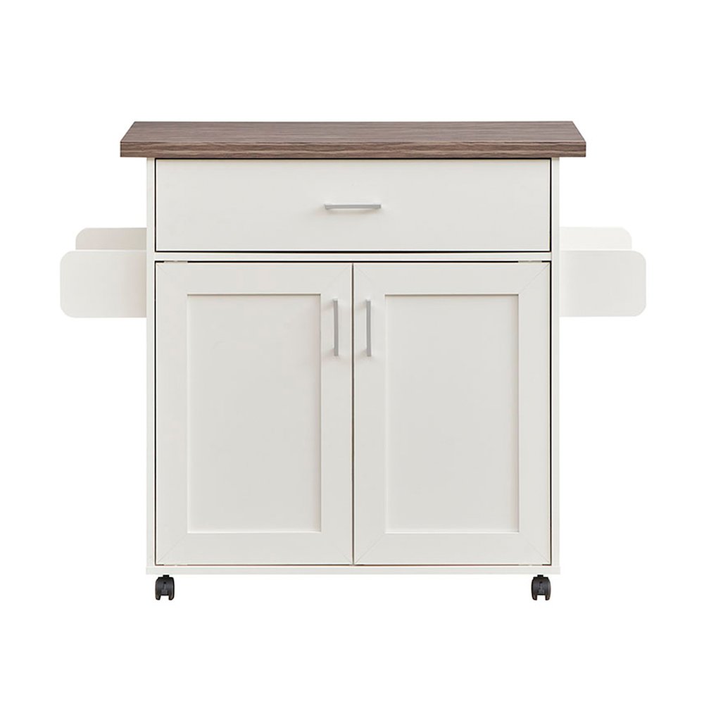 Techni Home Deluxe Mobile Kitchen Island Cart with Water Resistant Top