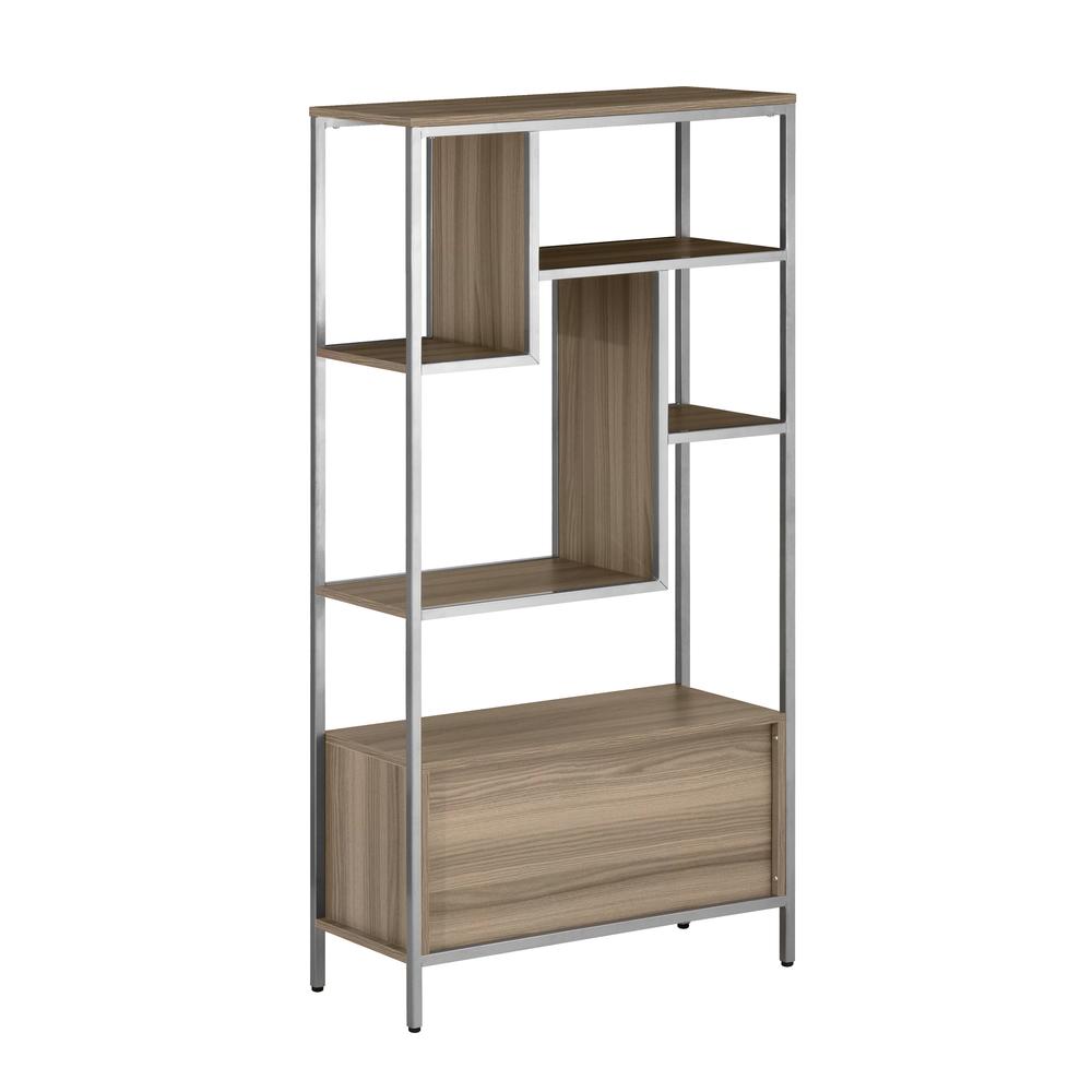 Techni Mobili Oak Storage Rack with  door cabinet