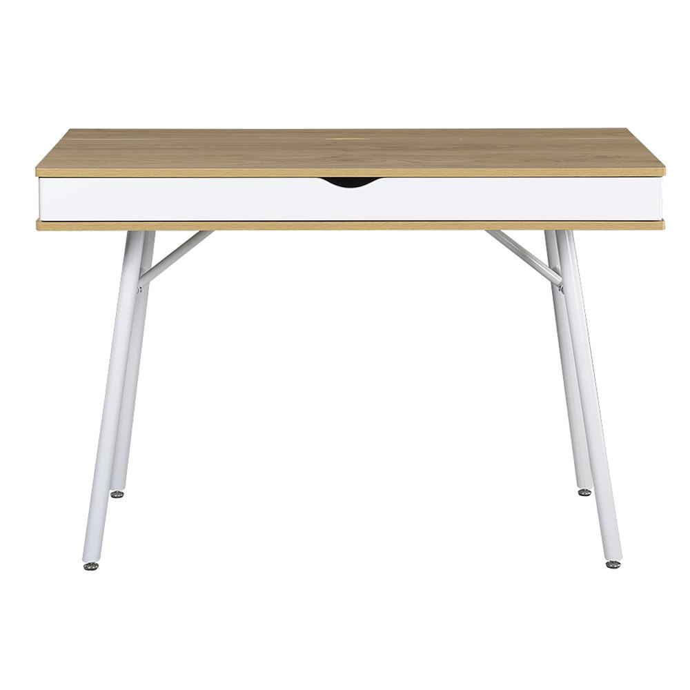 Modern Multi Storage Computer Desk with Storage. Color: Pine