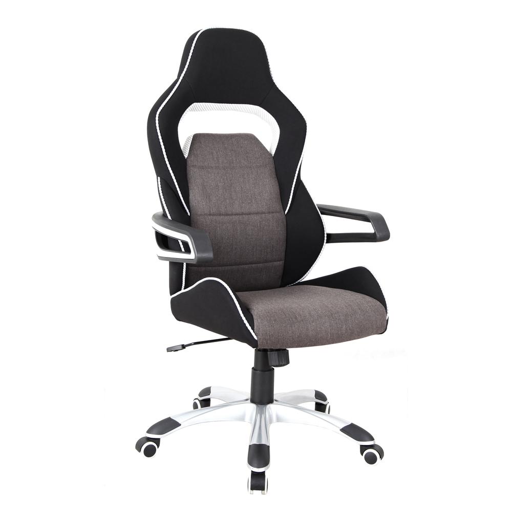 Techni Mobili Ergonomic Upholstered Racing Style Home & Office Chair