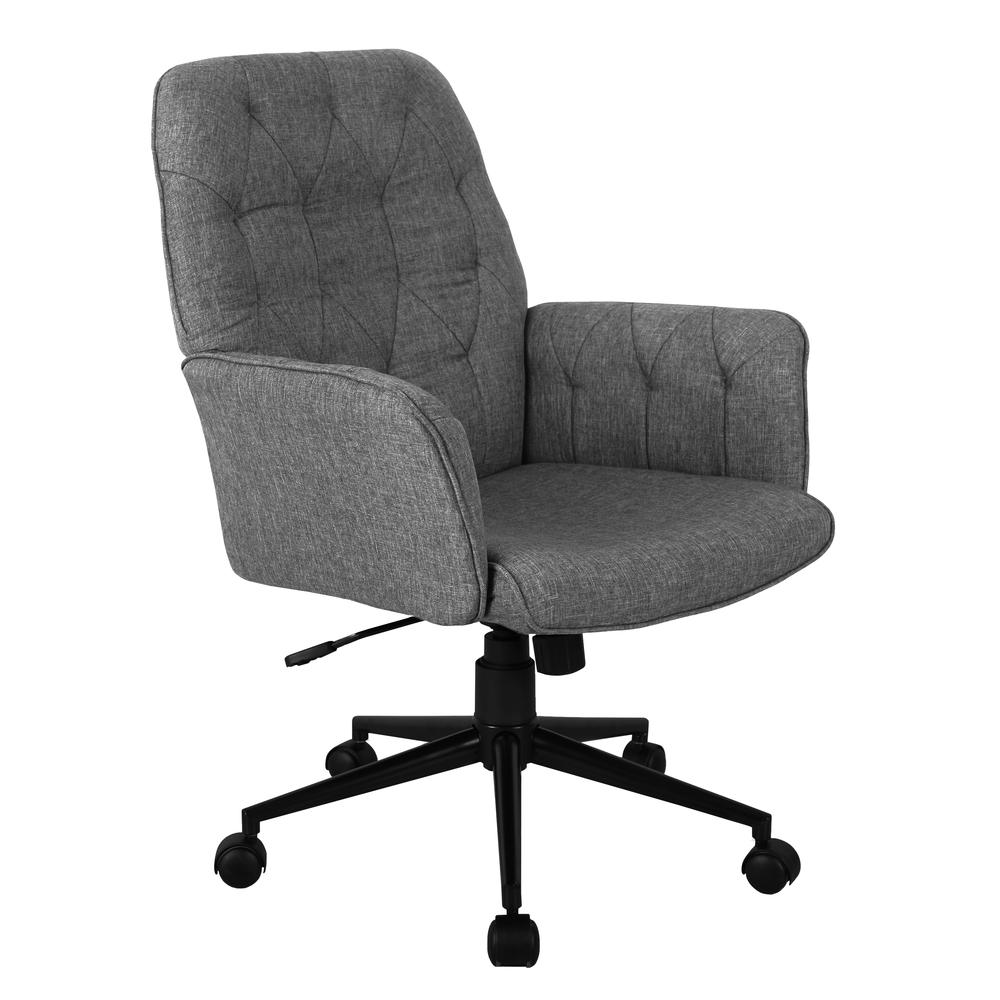 Techni Mobili Modern Upholstered Tufted Office Chair with Arms