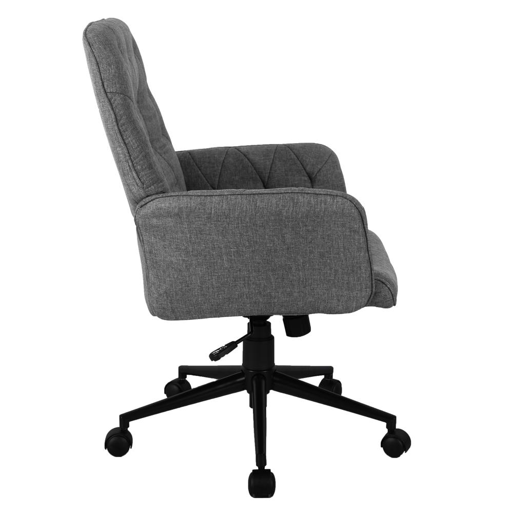 Techni Mobili Modern Upholstered Tufted Office Chair with Arms