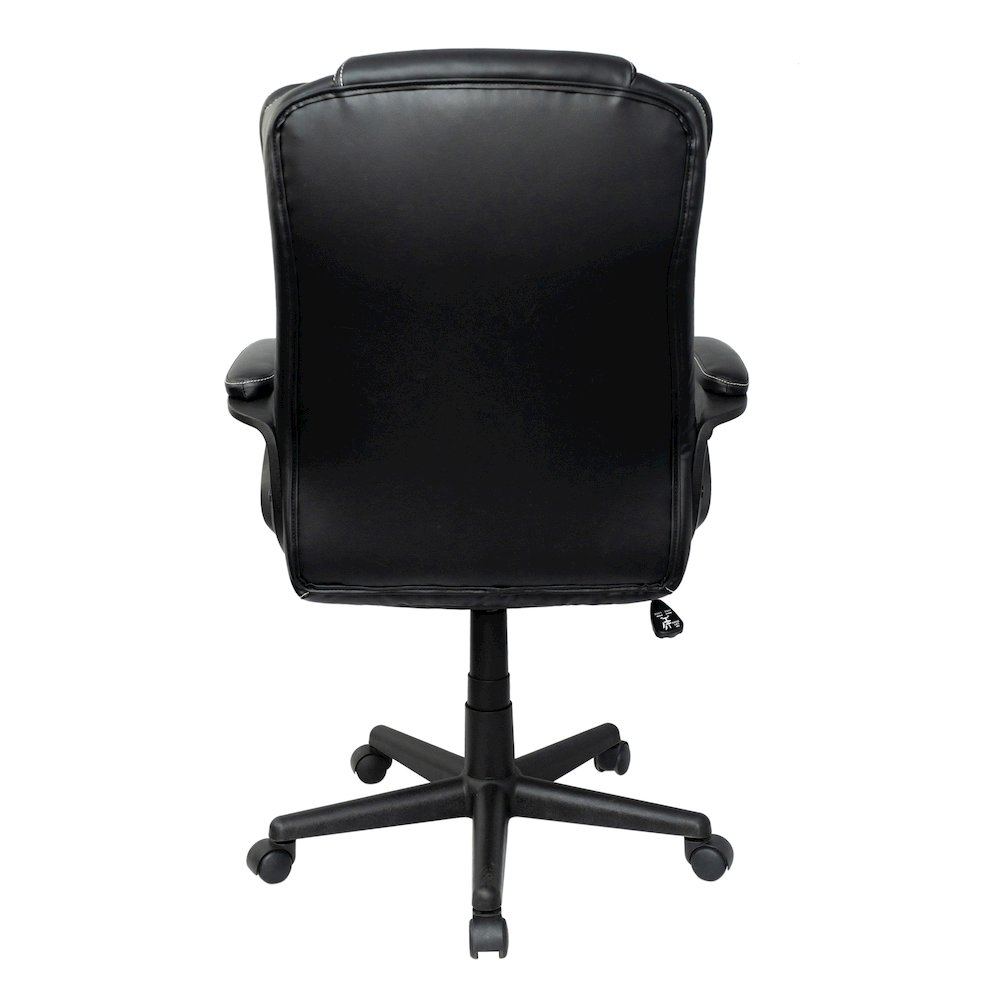 Ergonomic Executive Office Chair High Back Black Faux Leather