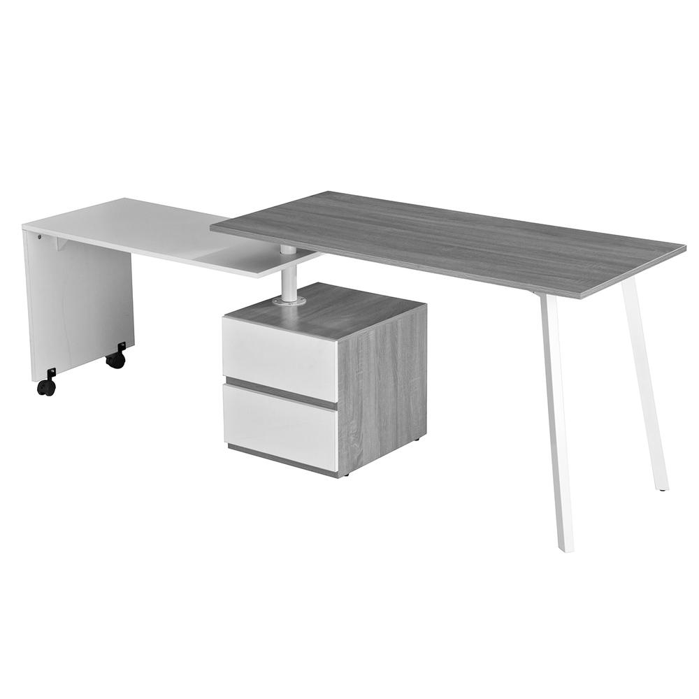 Rotating Multi-Positional Modern Desk . Color: Gray
