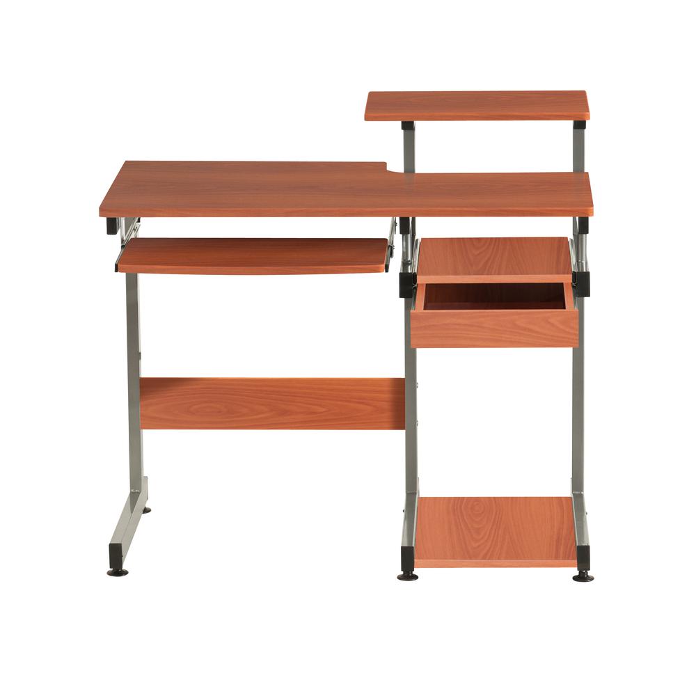 Complete Computer Workstation Desk. Color: Woodgrain