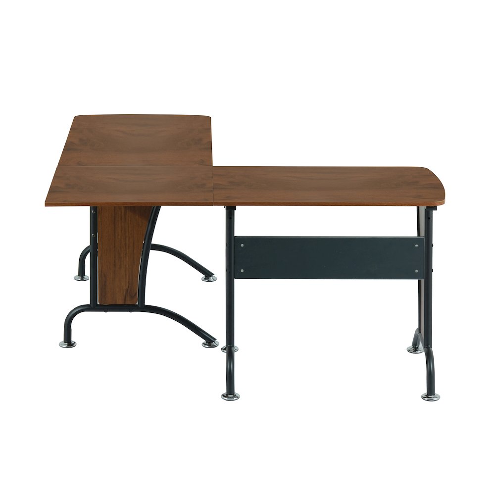 Techni Mobili Deluxe L-Shaped Desk with Inline Team Desk Option