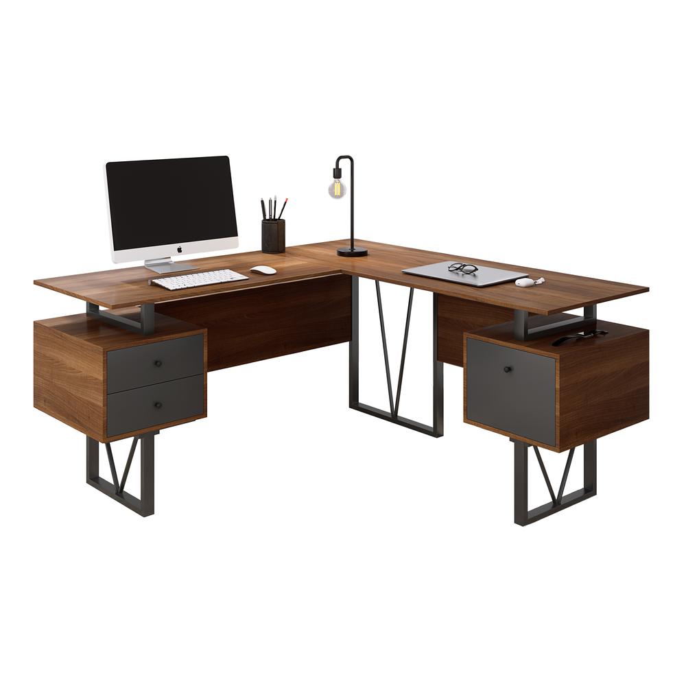Techni Mobili Reversible L-Shape Computer Desk