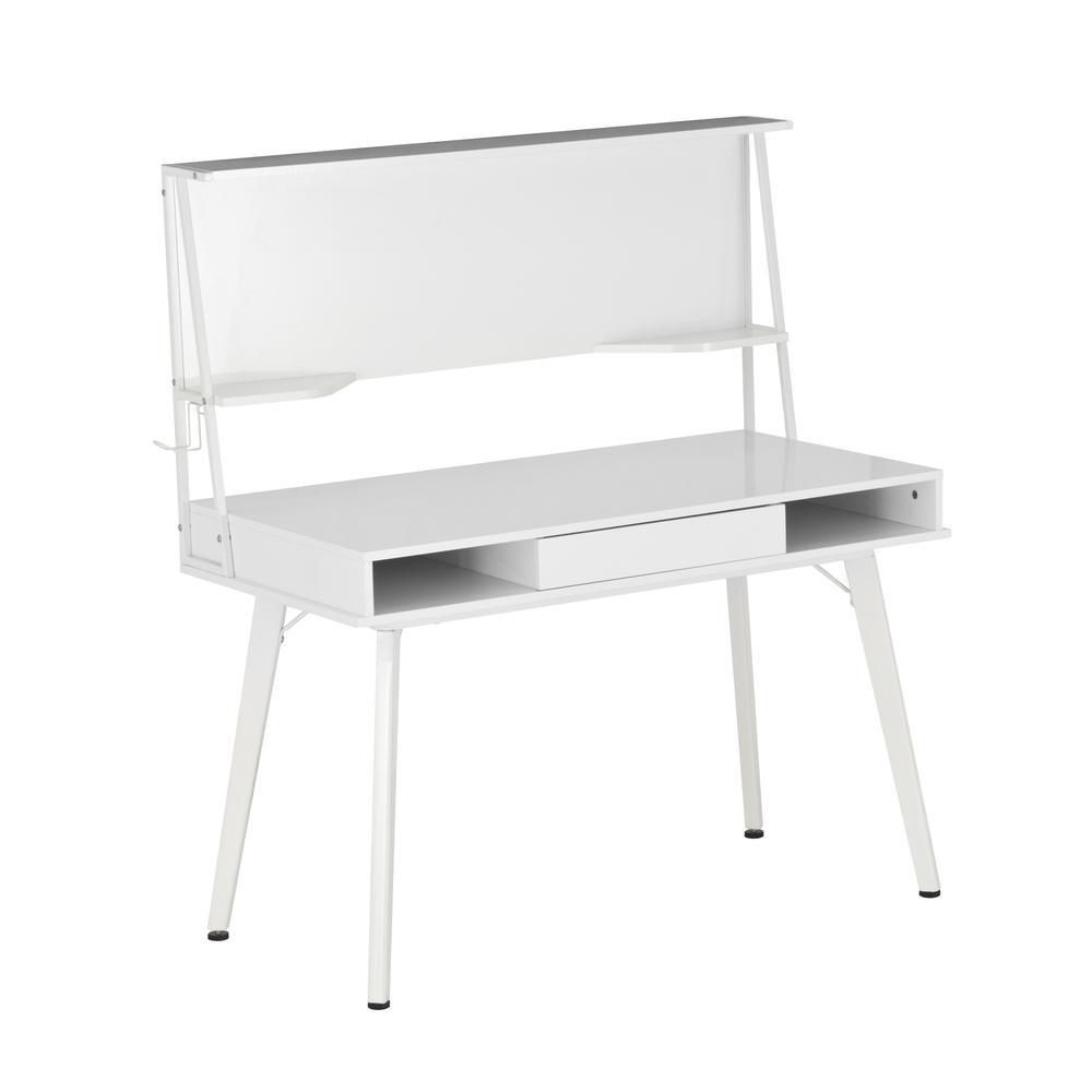 Techni Mobili Study Computer Desk with Storage & Magnetic Dry Erase White Board