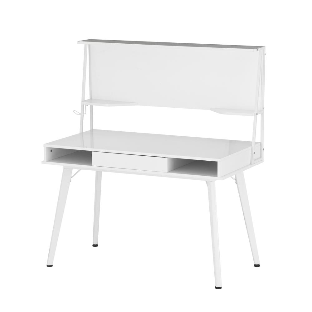 Techni Mobili Study Computer Desk with Storage & Magnetic Dry Erase White Board