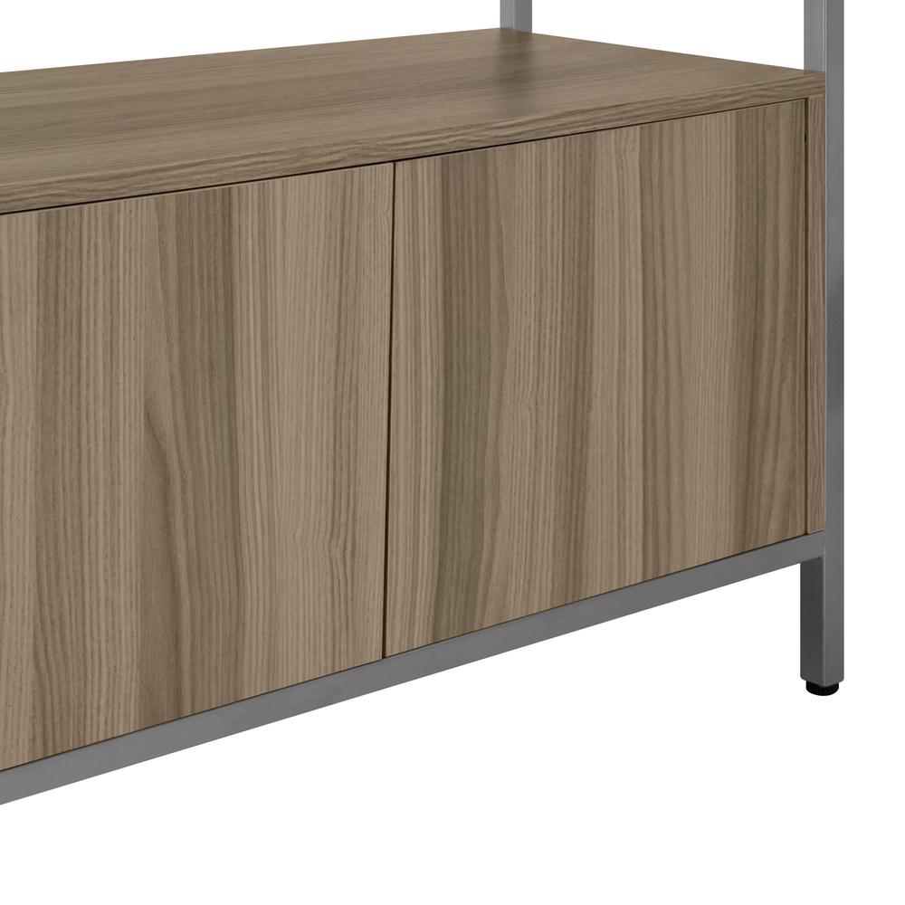 Techni Mobili Oak Storage Rack with  door cabinet