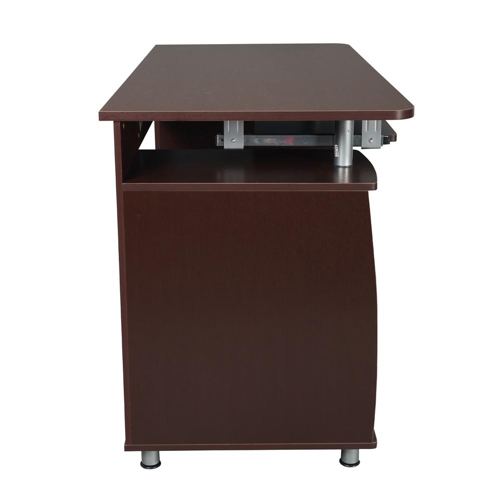 Complete Workstation Computer Desk with Storage. Color: Chocolate