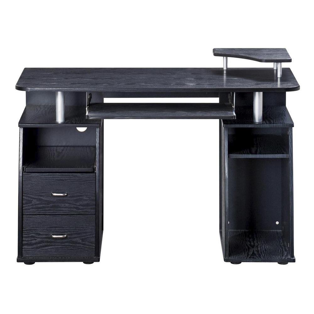 Complete Computer Workstation Desk With Storage. Color: Espresso