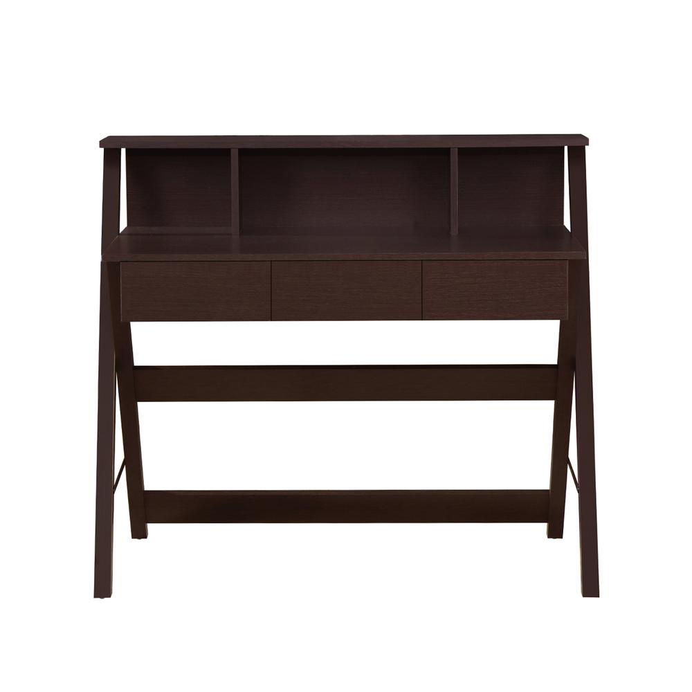 Writing Desk with Storage. Color: Wenge