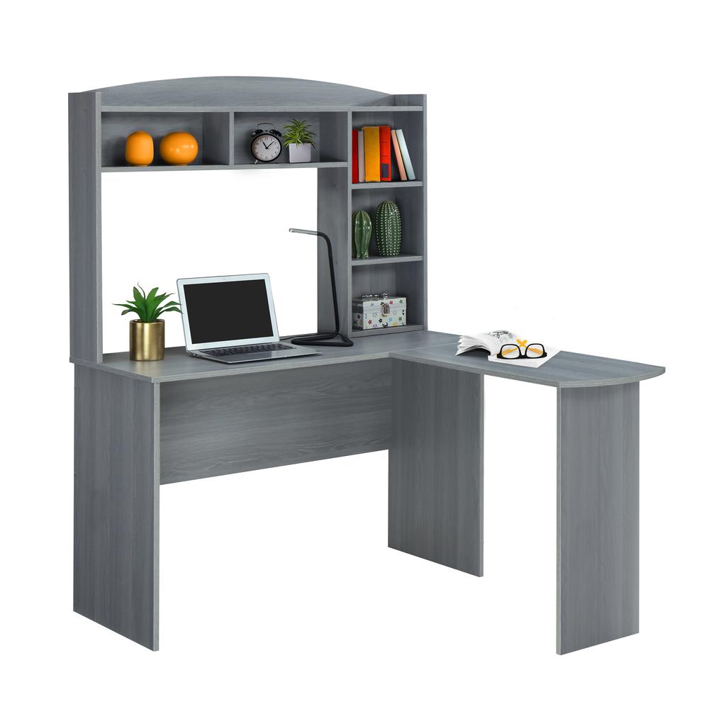 Techni Mobili Modern L-Shaped Desk with Hutch