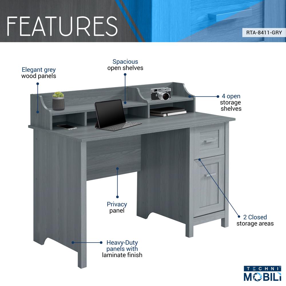 Techni Mobili Classic Office Desk with Storage