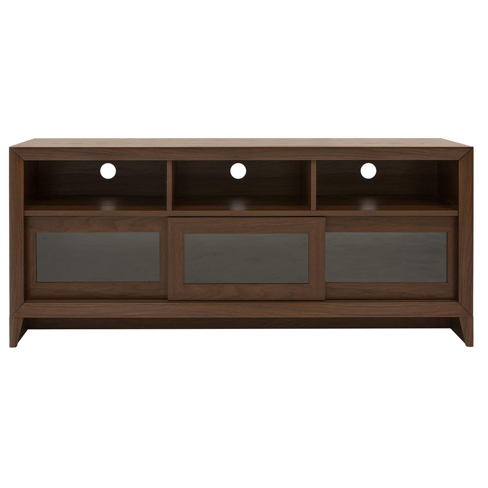 Modern TV Stand with Storage For TVs Up To 65″ . Color: Hickory