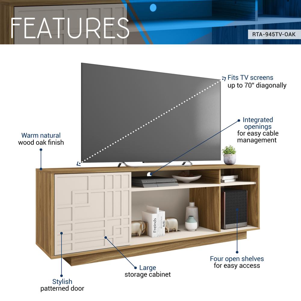TV Stand for Screen TVs Up to 70” When Measured Diagonally