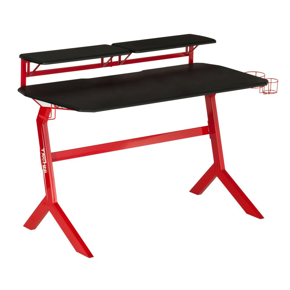 Techni Sport Red Stryker Gaming Desk