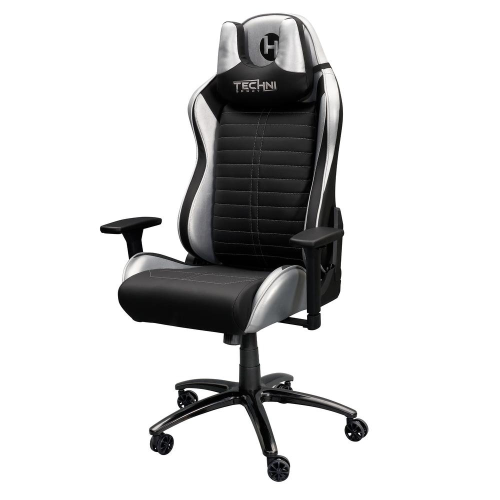 Ergonomic Racing Style Gaming  Chair – Silver