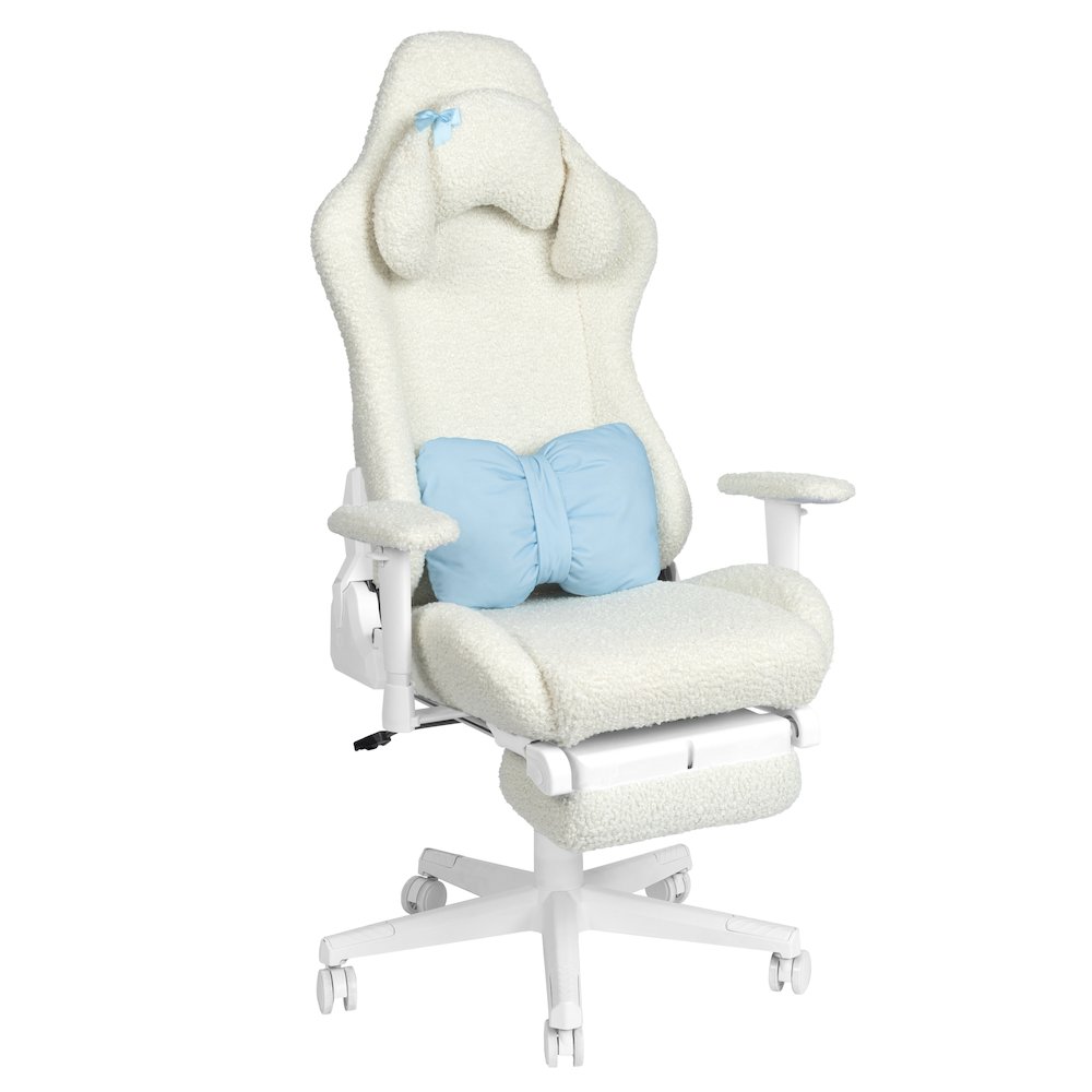 White Bunny Gaming Chair with Footrest