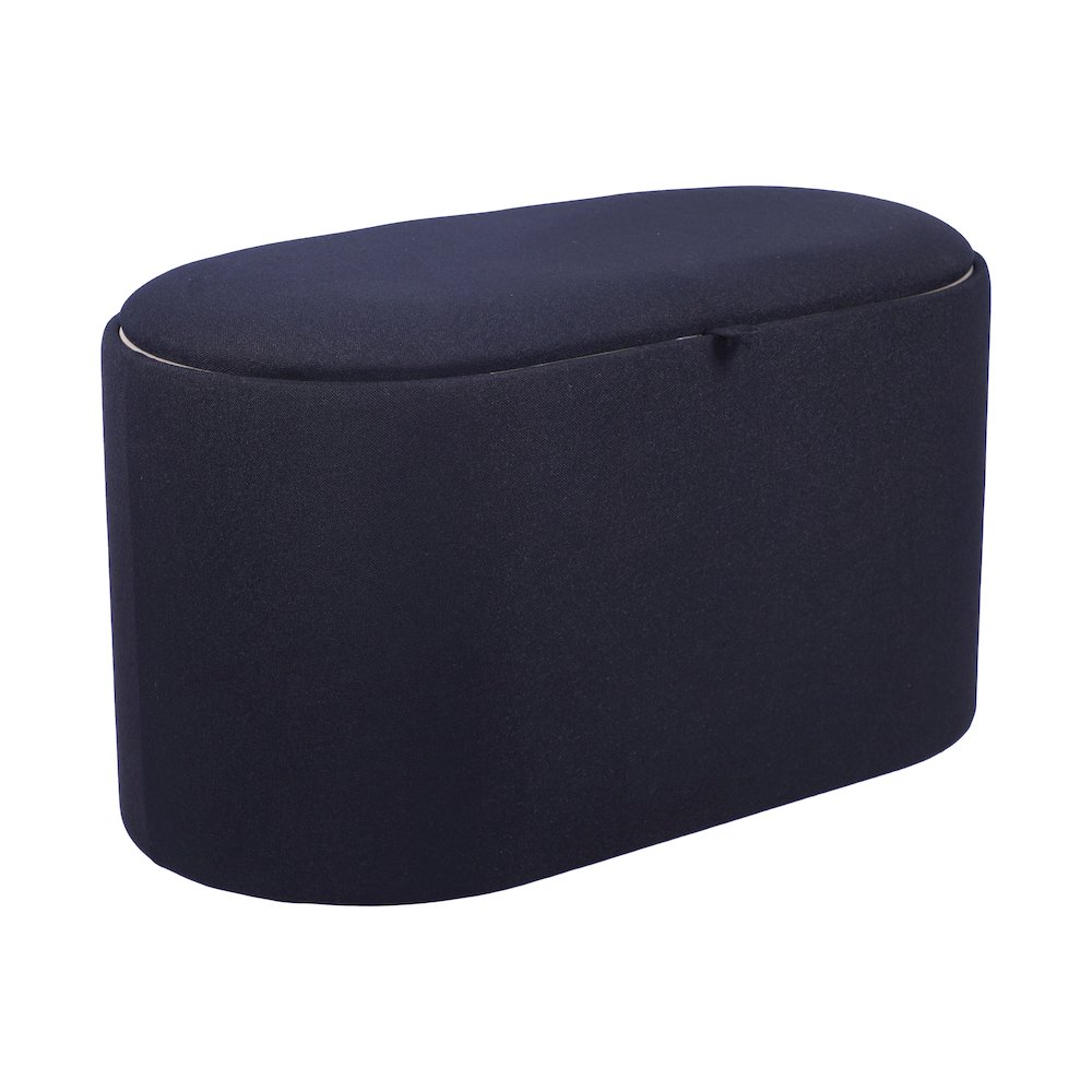 Storage Ottoman with Reversible Wooden Tray Top