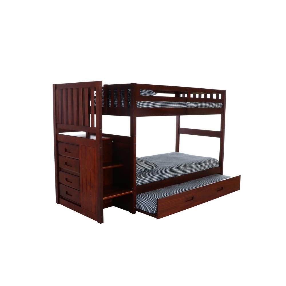 Twin Bunk Bed with Drawer Chest