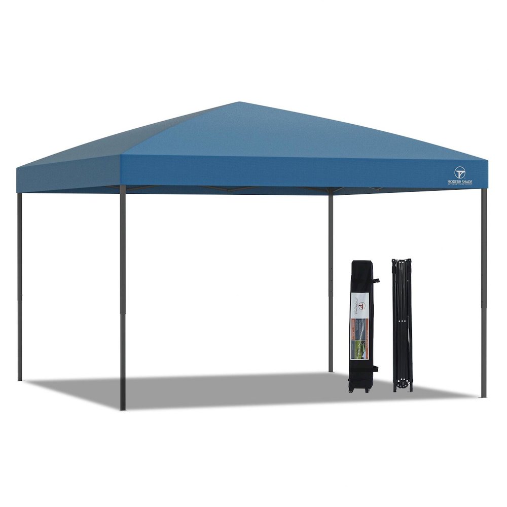 Blue Pop Up Canopy Measuring 10 Feet by 10 Feet
