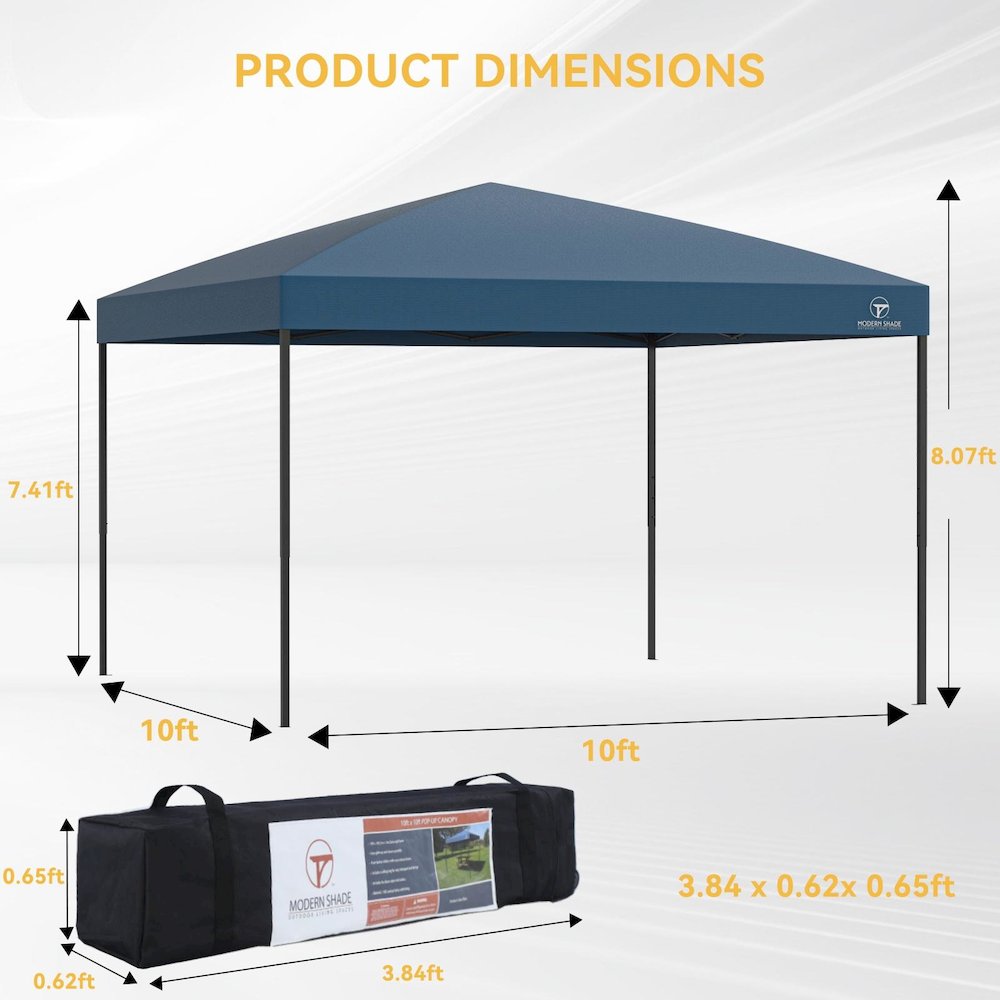 Blue Pop Up Canopy Measuring 10 Feet by 10 Feet